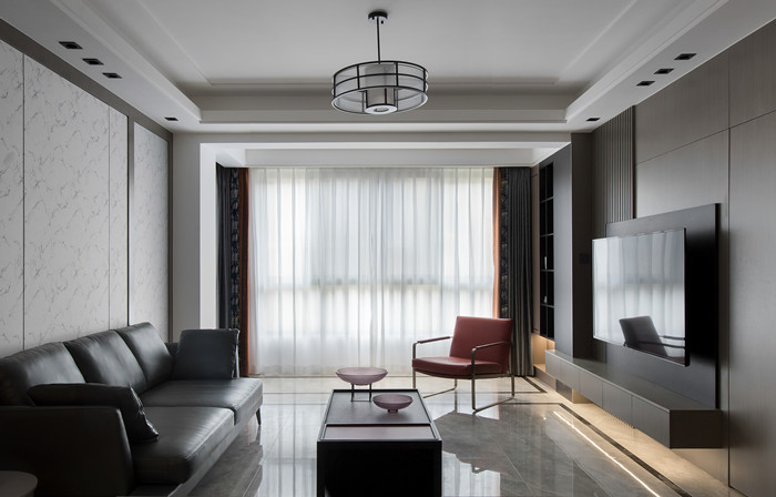 廈門 盧卡小鎮(zhèn) 115㎡新中式美宅，電視墻暗藏隱形門，空間大了一倍！