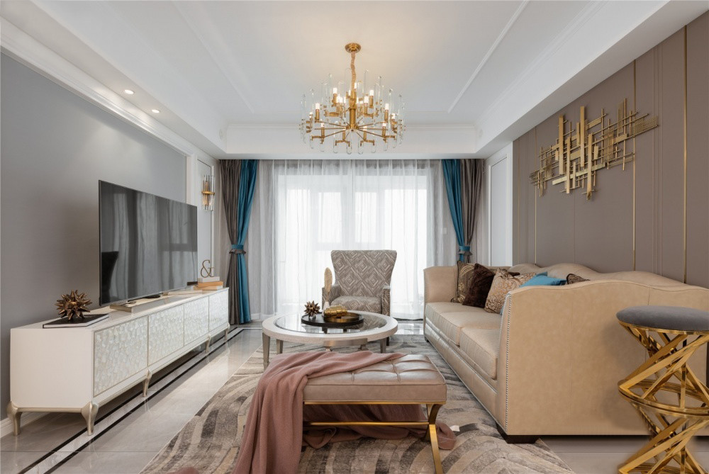 廈門國貿(mào)天悅140㎡美式風(fēng)裝修，都市人憧憬的精致美家！